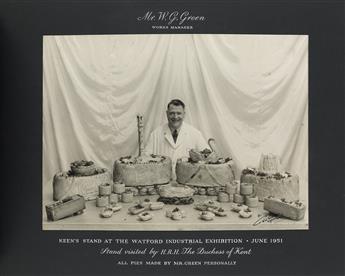 (KEENS DEPENDABLE FOODSTUFFS--PIE & SAUSAGE FACTORY) Company presentation album with 39 mouth-watering photographs detailing the produ